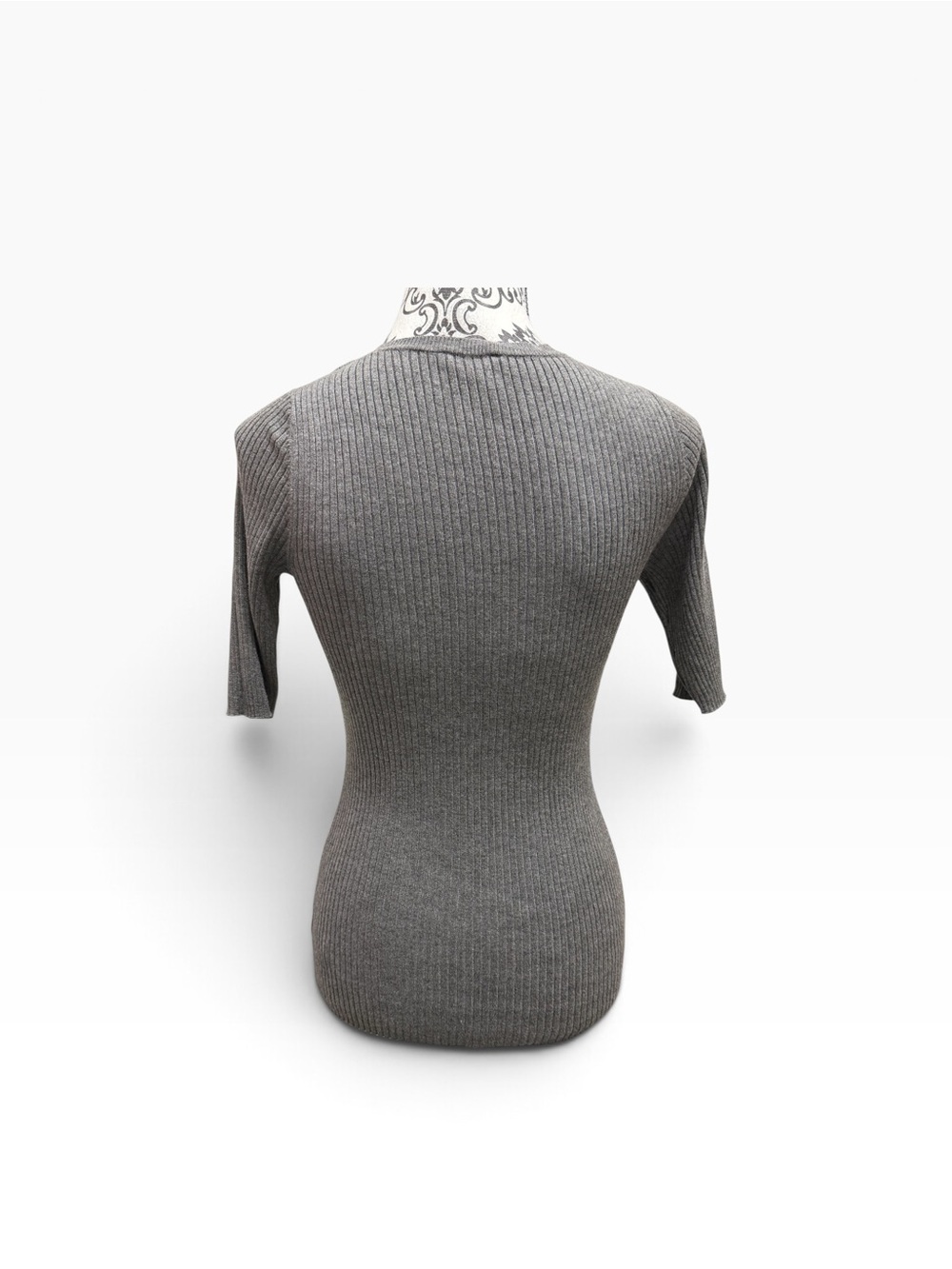 Express Ribbed Elbow Sleeve Sweater - Picture 3 of 7